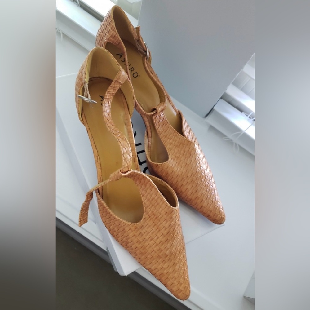 Ashro Caramel Snakeskin – Refined ’90s Kitten Heel (Like New!)